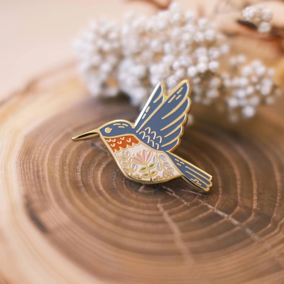 Tory Burch Eyeglass Case Caramel Burnt Orange, Butterscotch Bakelite, & Bird Pin - Picture 10 of 12